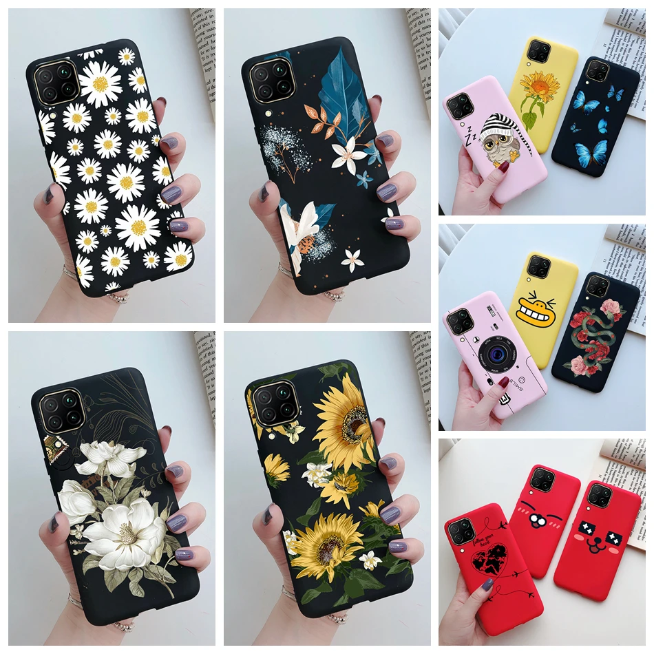 Чехол с цветами для Samsung Galaxy A12 чехол A42 A52 искусственная Обложка мягкий тонкий A72