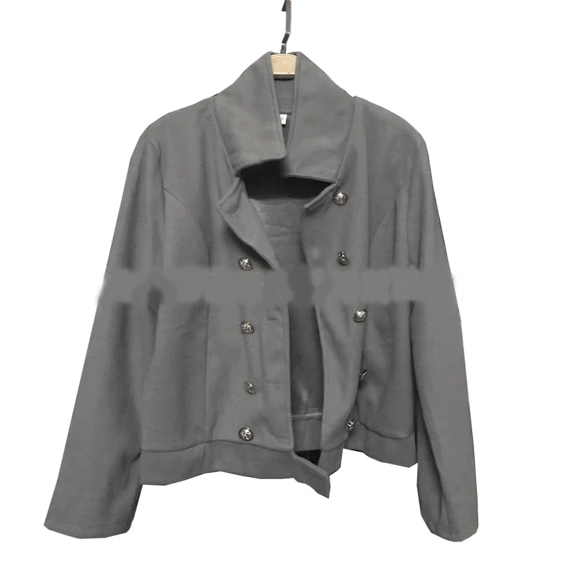 

Women's Fashion Solid Short Double Breasted Autumn Woolen Coats Lapel Winter New 2020 Long Sleeve Slim Elegant Women Jacket Coat