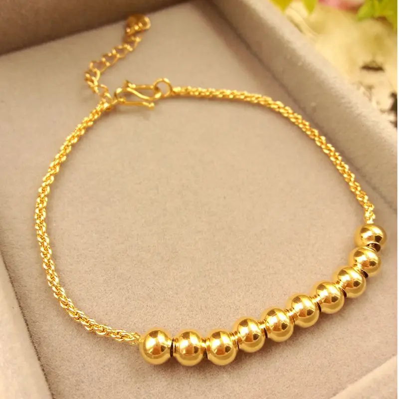 

Delicate High Quality Chain Gold Filled Women Transfer Beads Bracelet