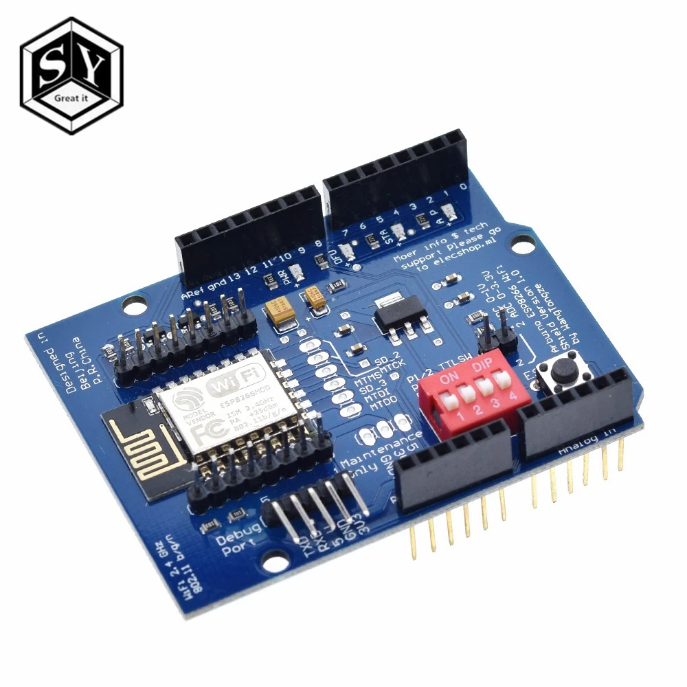 GREAT IT ESP8266 ESP 12E UART wifi беспроводной Щит макетная плата для Arduino UNO R3 схемы модули плат