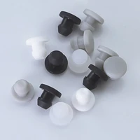 102050100pcs silicone rubber hole caps 2 533 54mm solid t type plug cover snap on gasket blanking end cap seal stopper