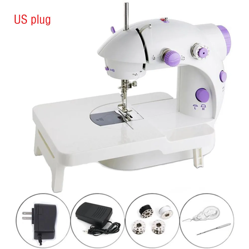 Mini Portable Handheld Sewing Machines Stitch Sew Needlework Cordless Speed Adjustment With Light Foot Pedal Double Threads | Дом и сад