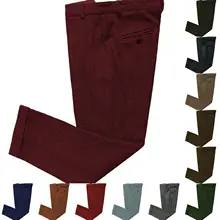 Pantalones de Tweed para hombre, pantalones ajustados de negocios, S XXXL de calor ajustable (1)