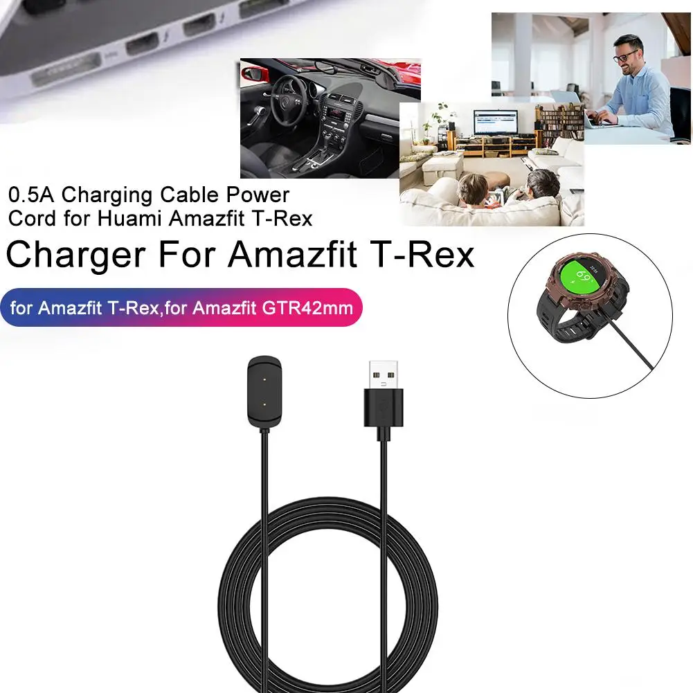 

Зарядная док-станция для Amazfit T-Rex Замена USB зарядный кабель зарядное устройство для Huami Amazfit T-Rex Смарт-часы аксессуары