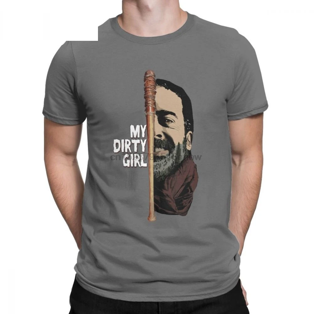 Мужские футболки Look At My Dirty Girl The Walking Dead футболка новинка с круглым воротником