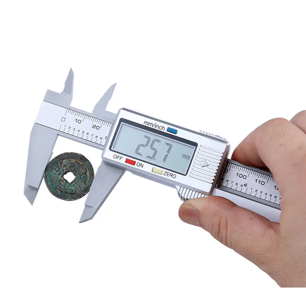 

150mm/6inch Digital Electronic LCD Steel Stainless Ruler Gauge Caliper Useful US