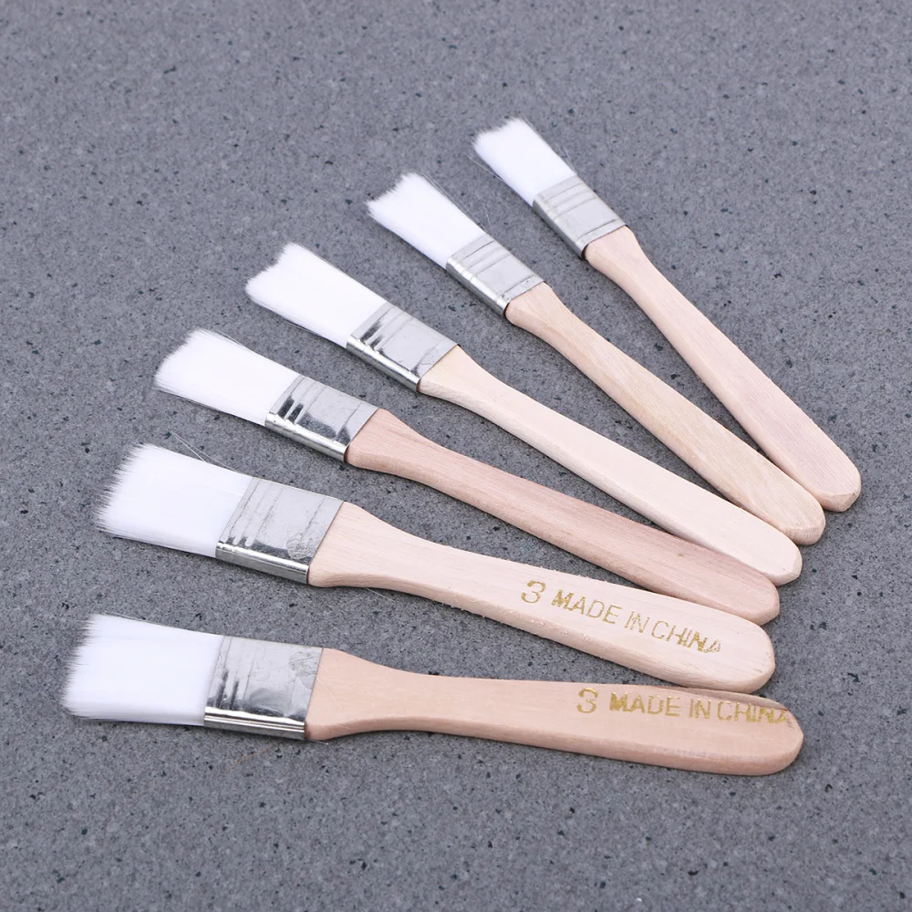 

6Pc Nylon Thickened Painting Chip Brushes for Adhesives Paint Touchups Painter Supplies