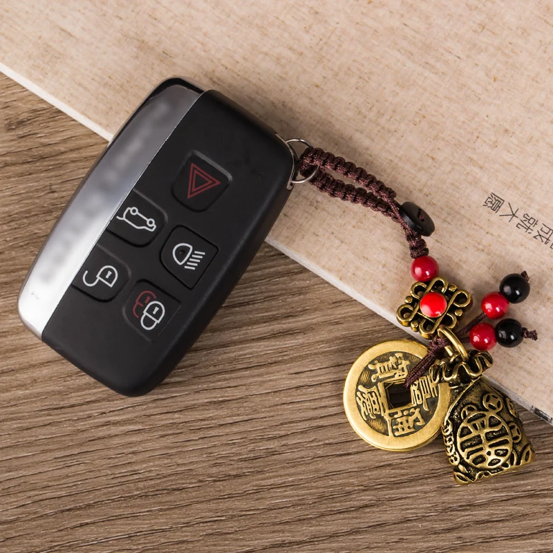 Медная сумка для денег кулон брелок автомобиля Ping An Lucky Fortune медная подвеска с