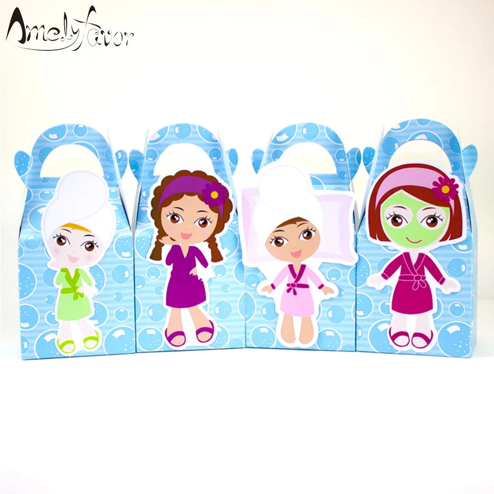 Candy Box Gift Cupcake Box Spa Girls  Birthday Event Party Decorations Container Supplies