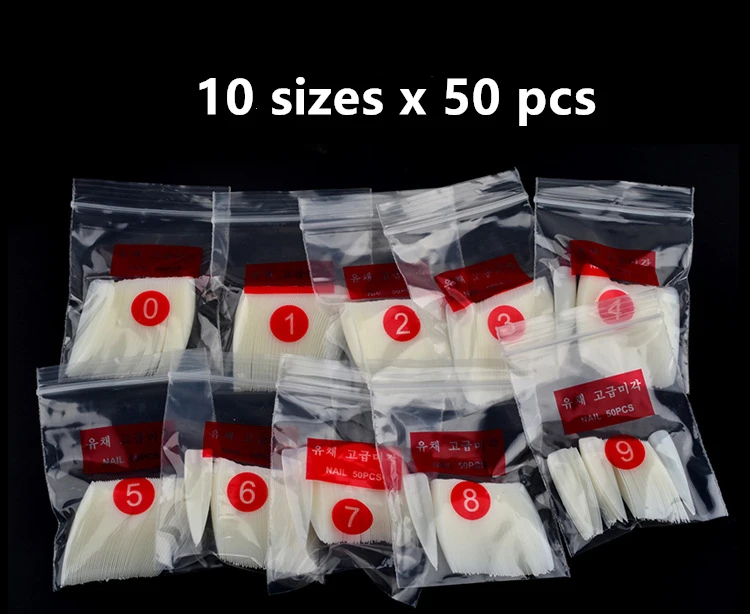500 шт. поддельные искусственные Типсы для ногтей ног французские кончики