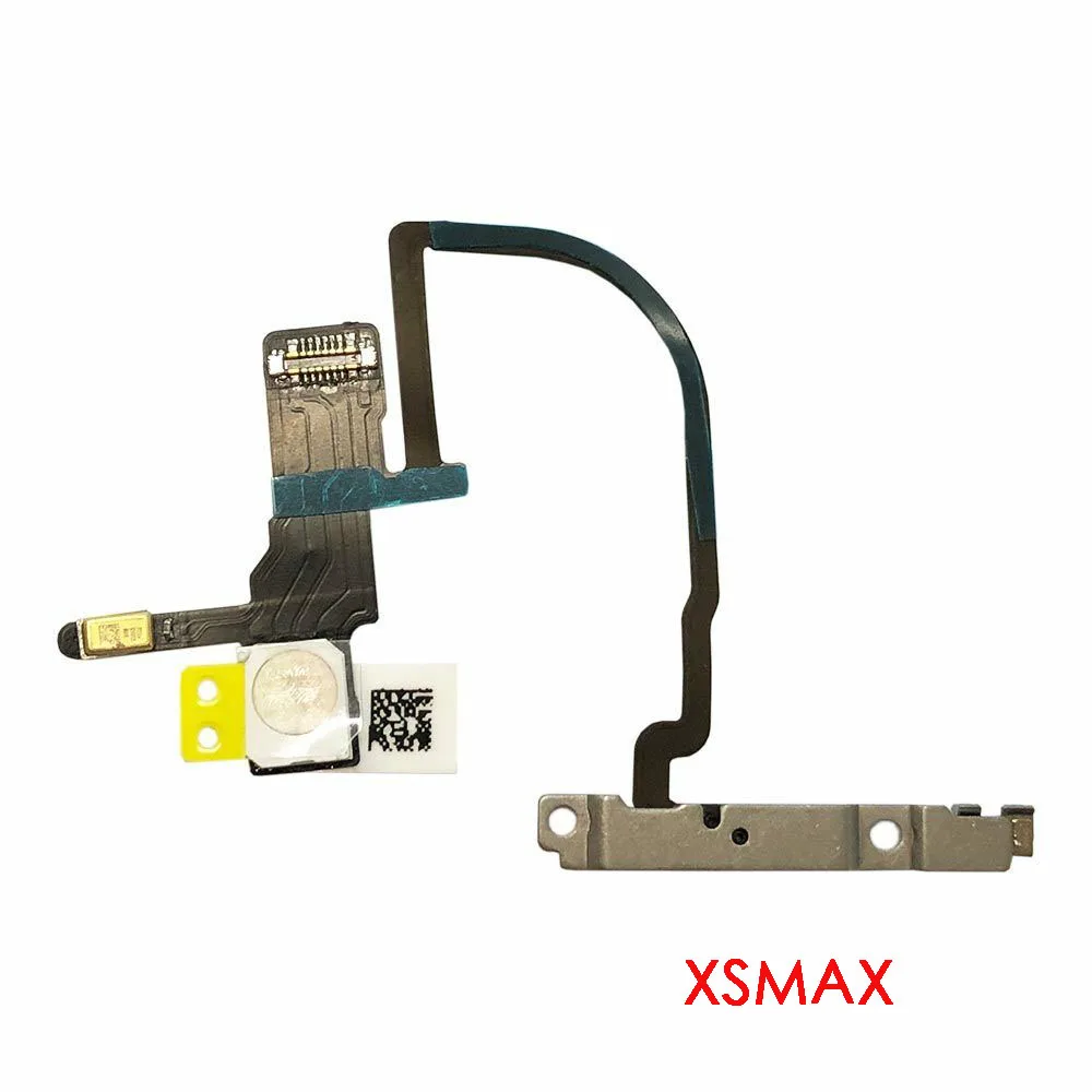 Power Button On/Off Switch Flash Light Mic Flex Cable for iPhone X XR XS Max And Waterproof Sticker Replacement images - 6
