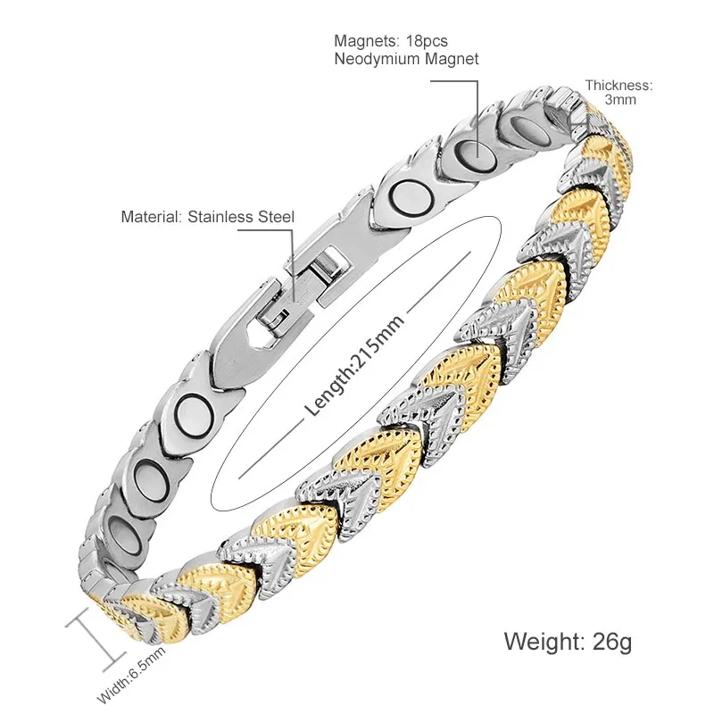 Эскалус женские 2 тоновые золотые и серебряные ювелирные изделия 18 шт. магнитов