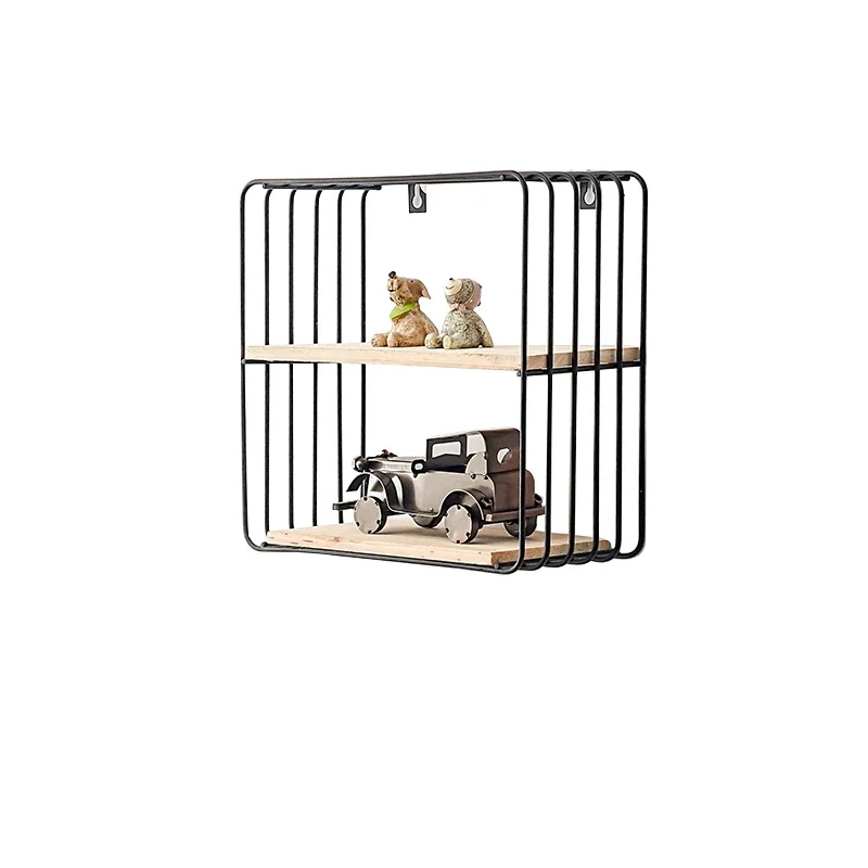 

Wrought iron wall shelf organizers living room wall shelves kitchen wall-mounted bathroom storage decoration rack