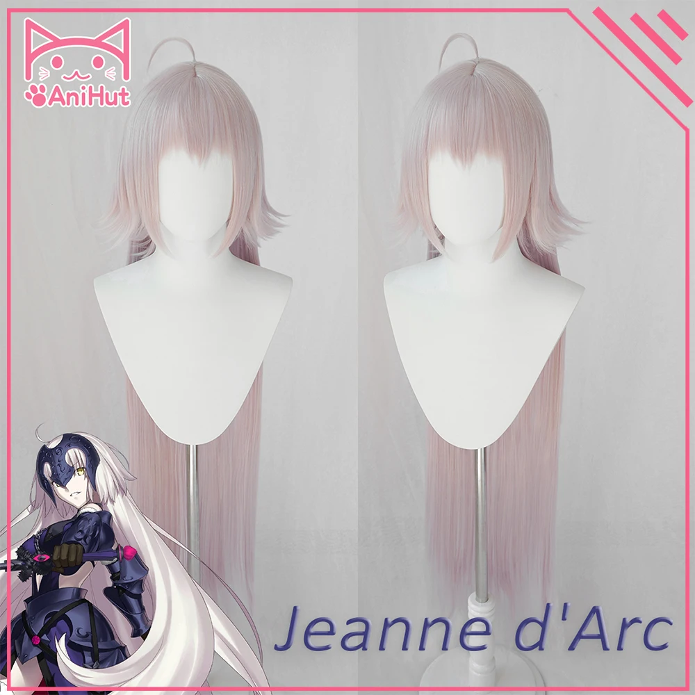 AniHut Alter Jeanne d'Arc парик игры FGO косплей парик розовая версия Fate Grand Order Косплей волосы Alter Jeanne d'Arc женские волосы