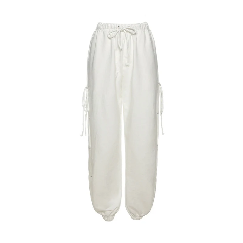 

Bandage Cargo pants women Harajuku High Waist wide leg Streetwear Sweatpants Baggy high quality hip hop Casual jogger Trouser