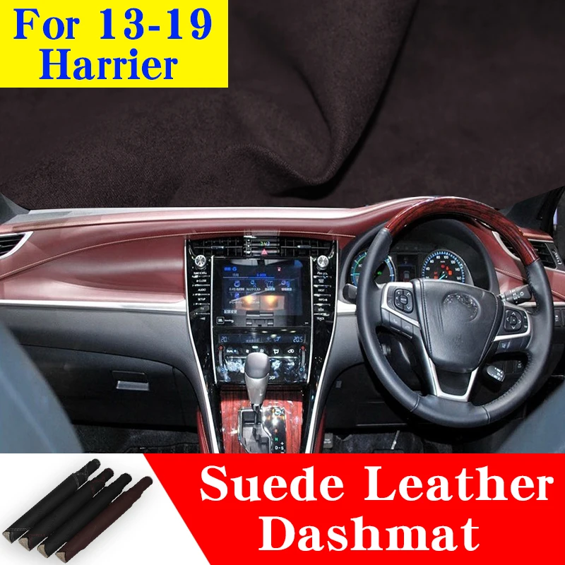 Для Toyota Harrier XU60 G3 2013 2014 2015 2018 2019 автомобильный Стайлинг замшевый кожаный коврик
