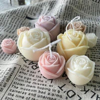 rose scented candle silicone mold diy aromatherapy candle making soap mold home ornaments decoration for valentines day