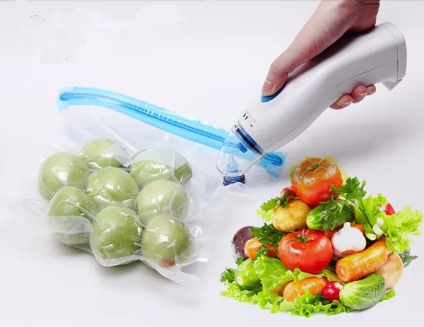 Вакуумный упаковщик ручной Электрический вакуумный насос домашняя кухонная вакуумная машина подарок 5 шт Вакуумный пакет