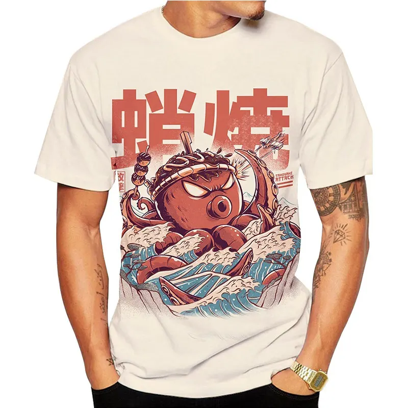 

2020 Fashion Sushi Dragon T Shirt Classic Monsters 3D Printed O-Neck Streetwear Tshirt Casual Harajuku Hip Hop Teeshirt Male.