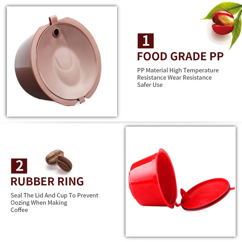 Кофе Flter Pods Dolce Gusto многоразового использования кофе для совместимых с Nescafe Multicap