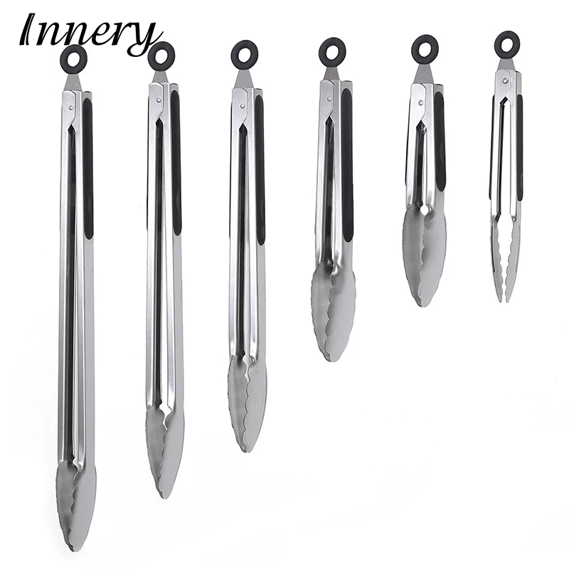 7/9/12/14/16 Inch Stainless Steel BBQ Grilling Tong Salad Bread Serving Non-Stick Kitchen Barbecue Cooking | Дом и сад