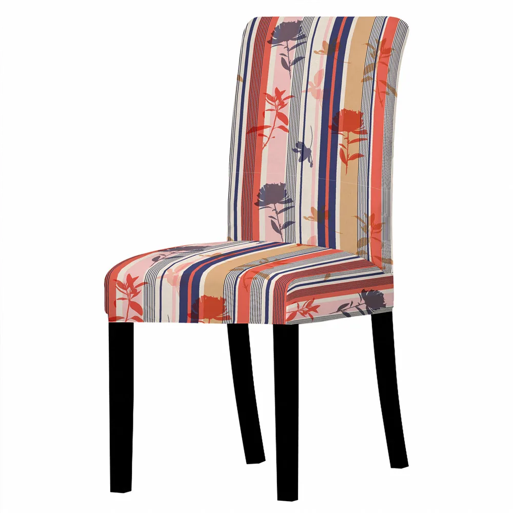 

Chair Protector Chair Cover Stretch Home Dining Banquet Elastic Floral Print Chair Covers For Dining Room Decoration