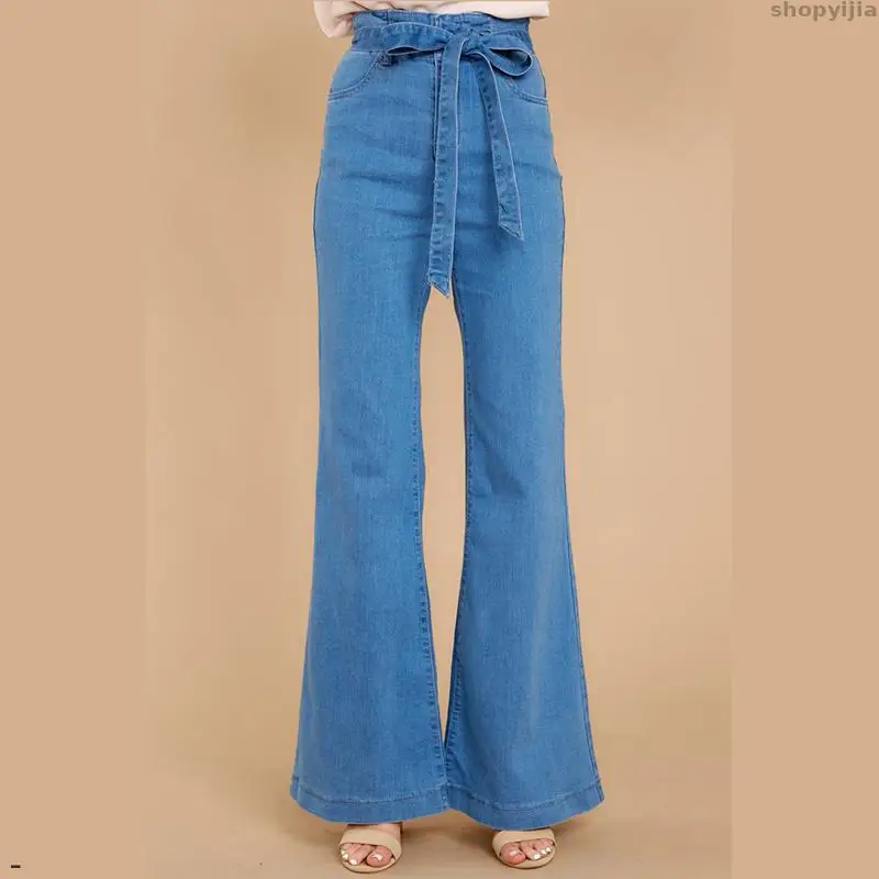 Джинсы скинни женские джинсы больших размеров для мам черные расклешенные с