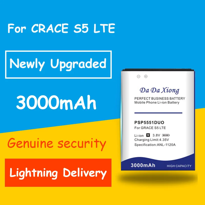 Бесплатная доставка, аккумулятор 3000 мАч для Prestigio Grace S5 LTE PSP 5551DUO PSP 5551 PSP 5551 DUO, батарея для сотового телефона