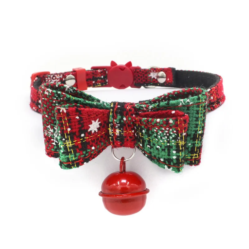 Рождественский ошейник для кошек с колокольчиком маленьких собак щенков