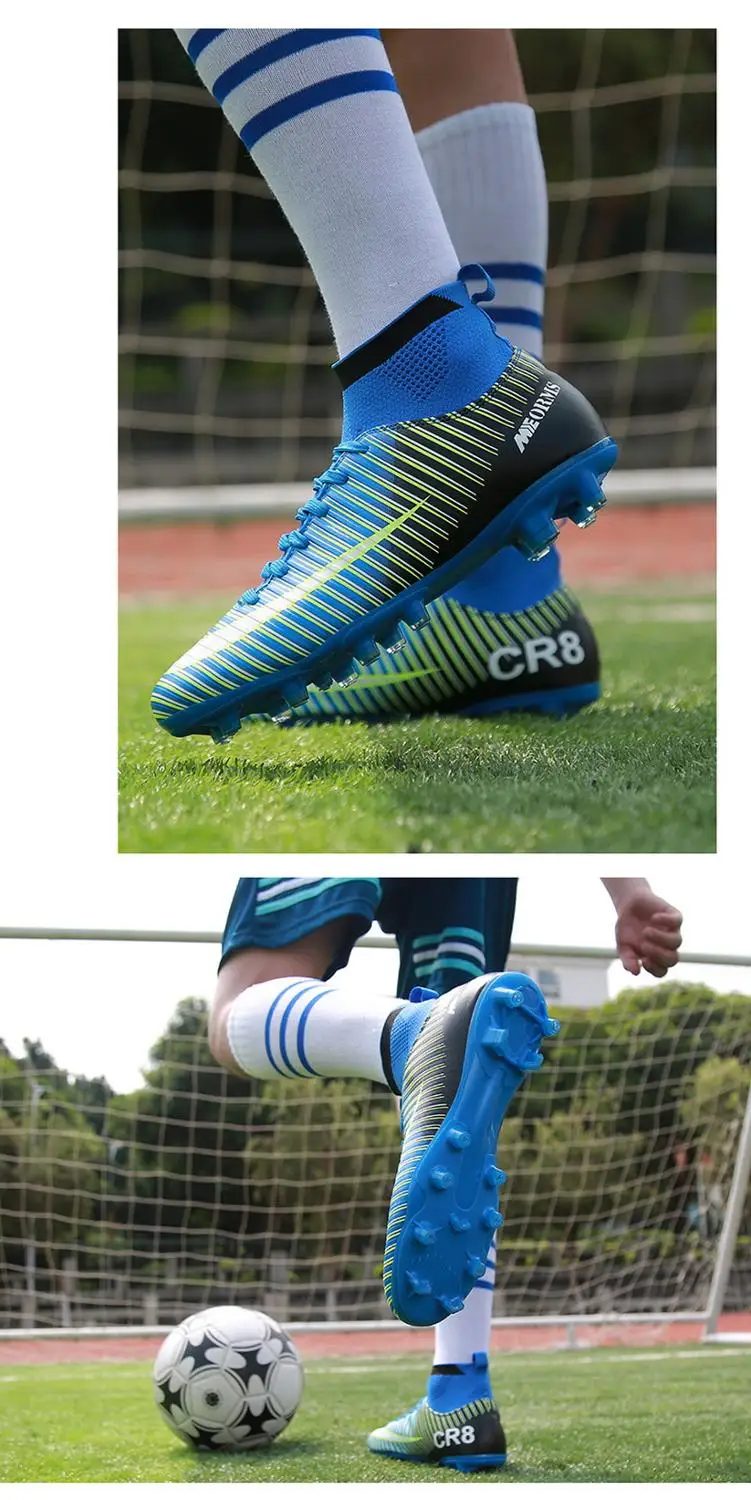 

Men'S Soccer Sneakers FG Sport Football Shoes Breathable Cleats Boots Youth Outdoor Gym Football Shoes Wearable Strong Grip
