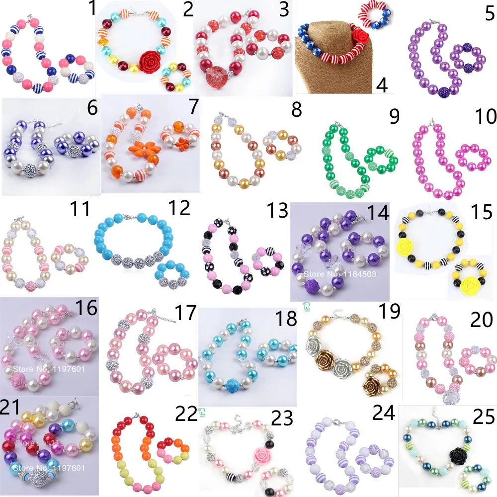 Оптовая продажа 5 шт. модное ярко-розовое жемчужное ожерелье с крупными бусинами