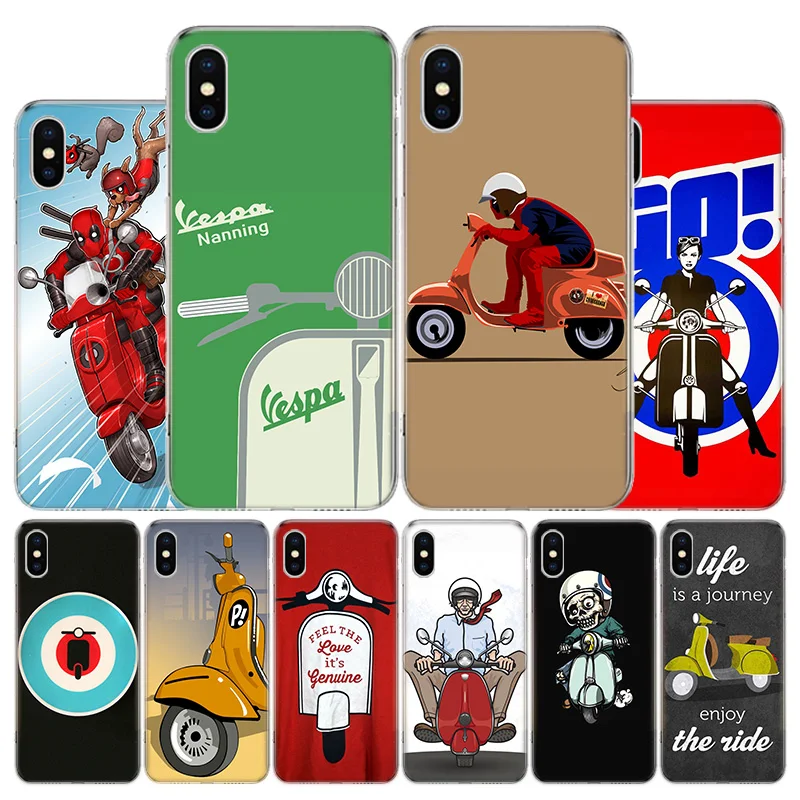 Чехол для телефона Vespa Scooter Apple Iphone 11 12 Mini Pro X XR XS Max 7 8 6 6S Plus 5 SE 7G 6G + художественный