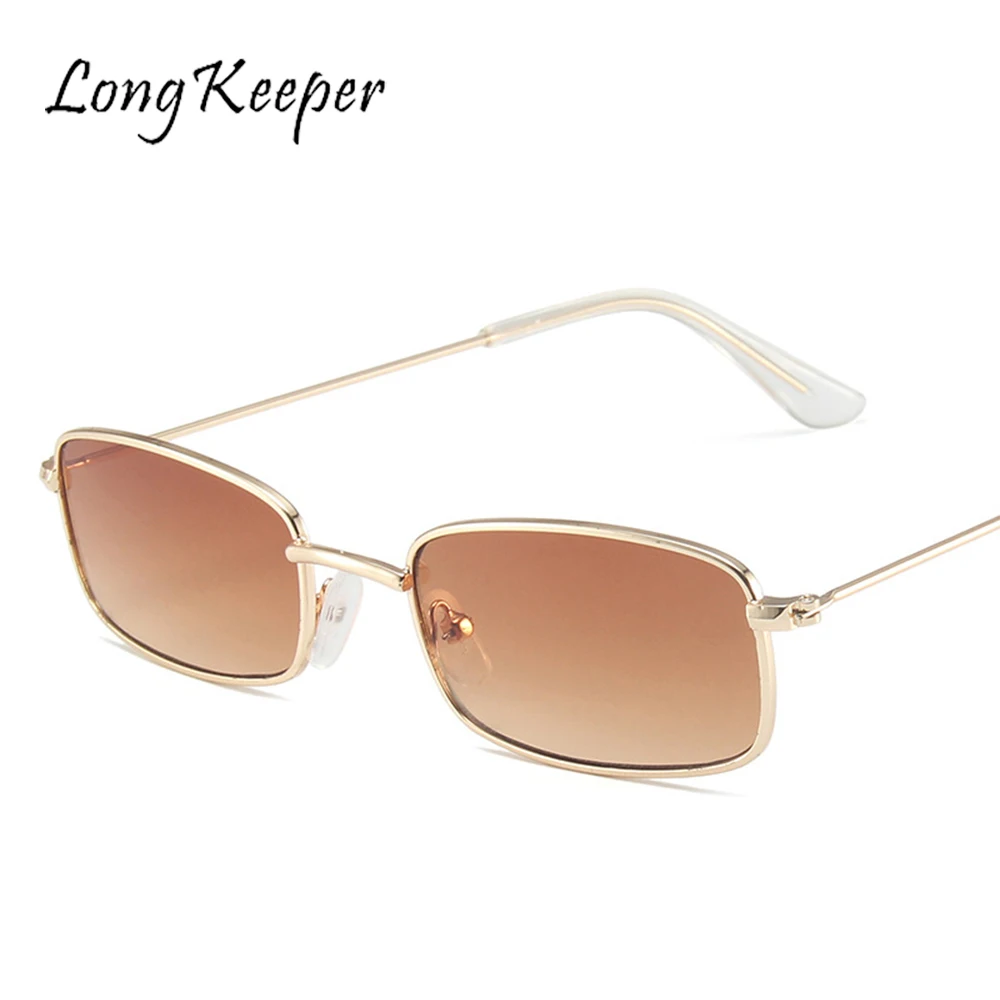 

LongKeeper Small Rectangle Sunglasses Women Retro Classic Metal Frame Vintage Retro Sun Glasses For Female Lentes De Sol Mujer