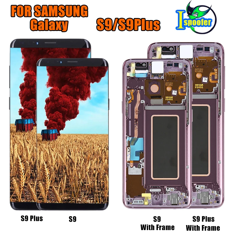 Оригинальный ЖК дисплей с рамкой для SAMSUNG Galaxy S9 + Plus G960 G965 дигитайзер сенсорного