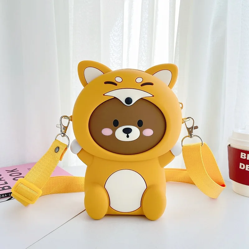 Женские сумочки сумка через плечо с милым медведем на маленькая мессенджер