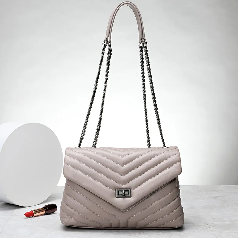 

Luxury Women Sheepskin Leather Shoulder Bags Chain Messenger Crossbody Bag Classic Designer Quilting Handbag Purse Totes