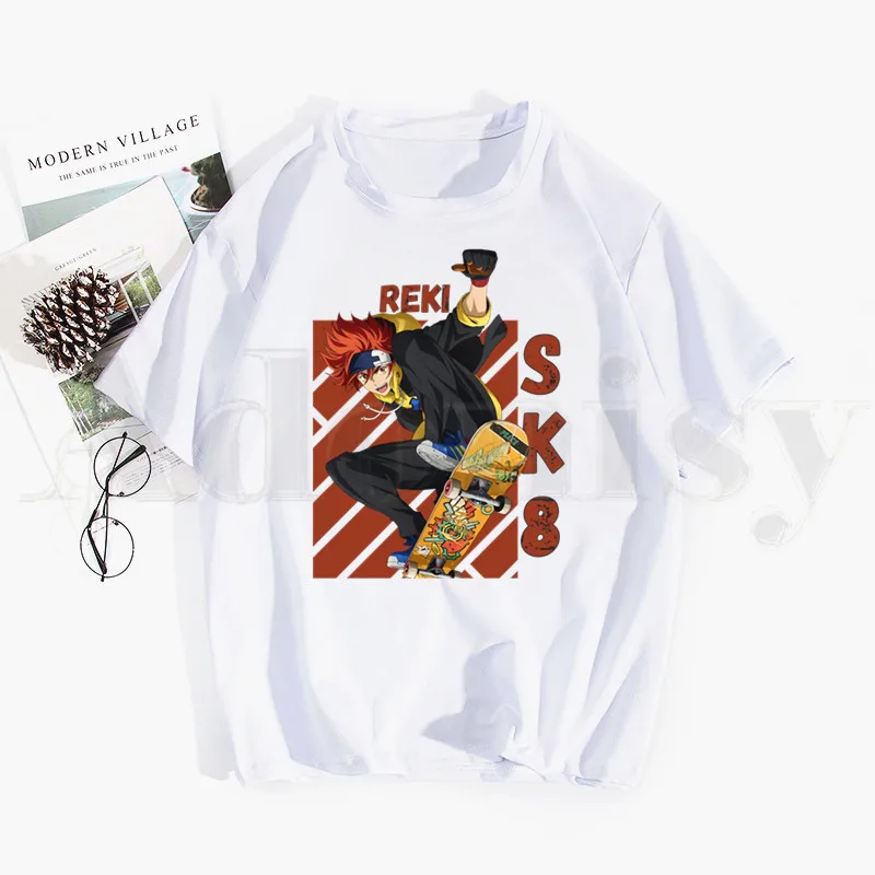 

SK8 the Infinity Reki SK EIGHT Skateboard Boy Tshirt Hip Hop Girl Print Top Tees Harajuku Tshirts Fashion Summer T-shirt