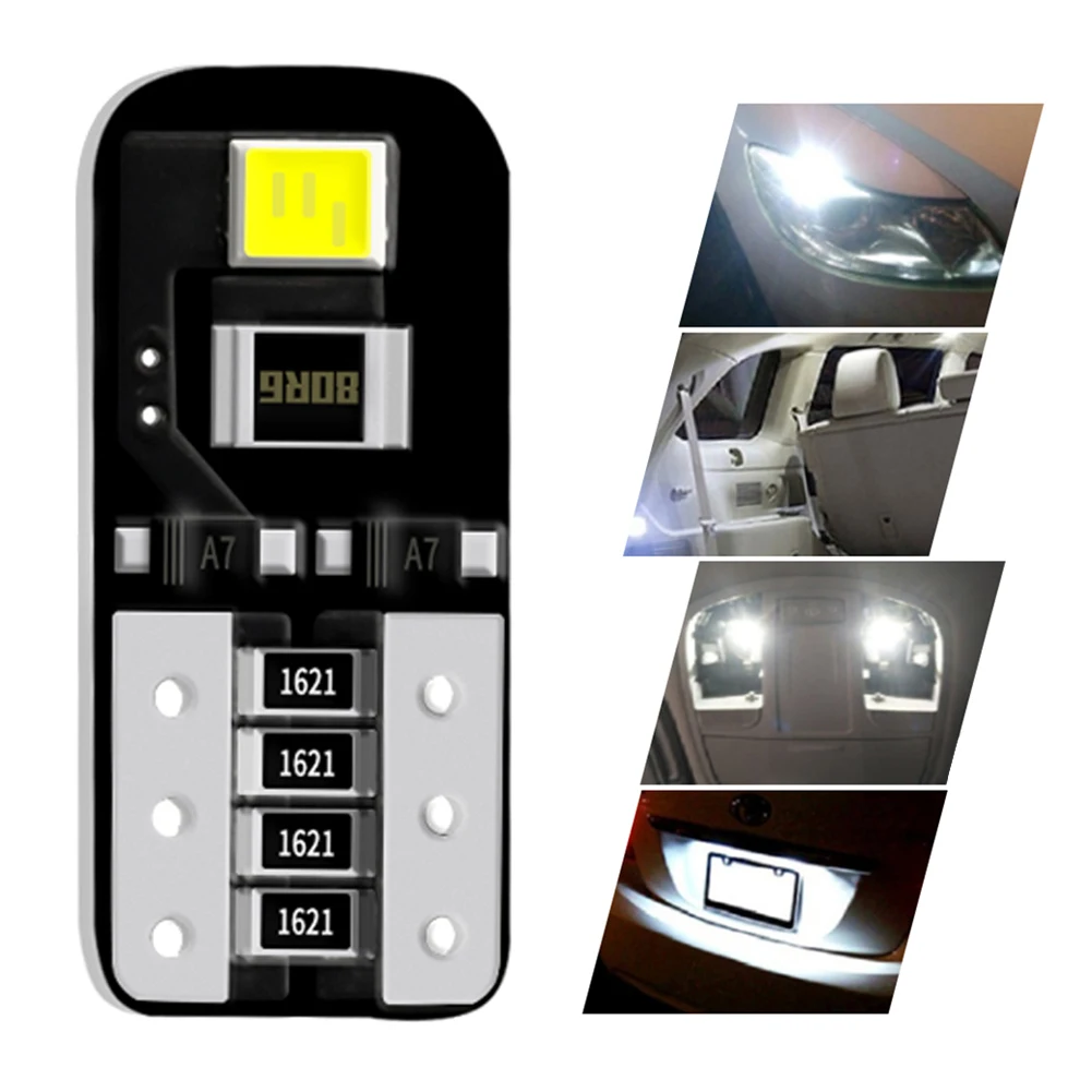 10 шт. 12 В T10 194 168 W5W SMD Светодиодные Автомобильные лампы HID Белый CANBUS без ошибок Клин