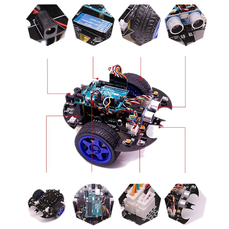 Подходит для Arduino Uno Smart Car Robot Kit Diy программируемый образование Предотвращение