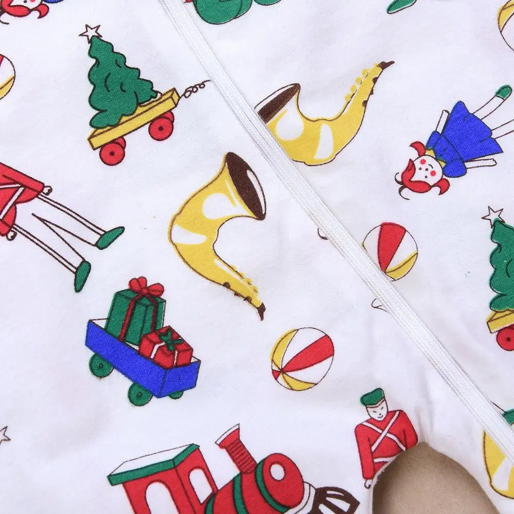 С рождественским принтом Комбинезон для мальчика девочек комбинезон детская