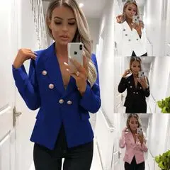 

Женский модный Повседневный маленький костюм, куртка, женский новый темпераментный Тонкий Блейзер, женский пиджак для осени и зимы, 2020