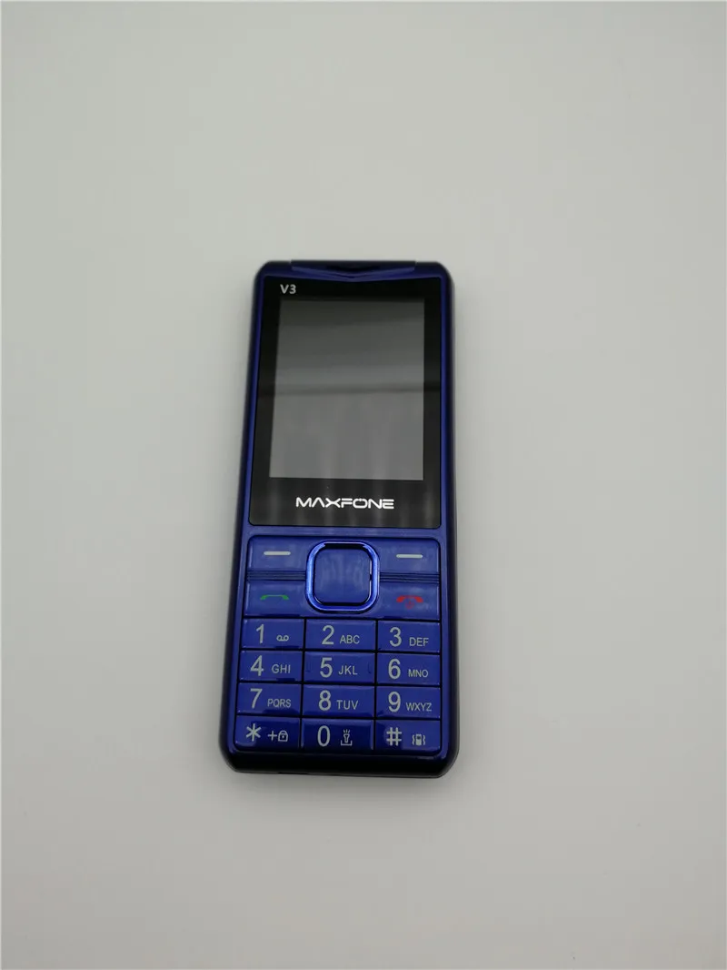 Maxfone V3 кнопочные сотовые телефоны с 1,77 дюймов 2000 мАч две sim-камеры Bluetooth Spotlight большой динамик FM дешевый мобильный телефон
