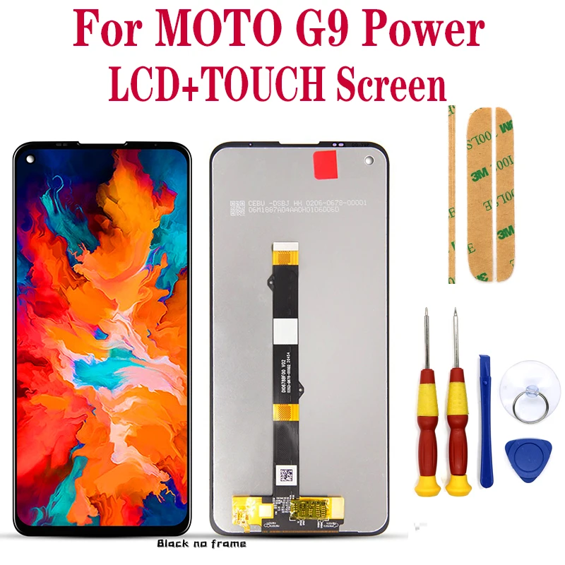 

Сенсорный ЖК-экран с дигитайзером в сборе с рамкой для Motorola Moto G9
