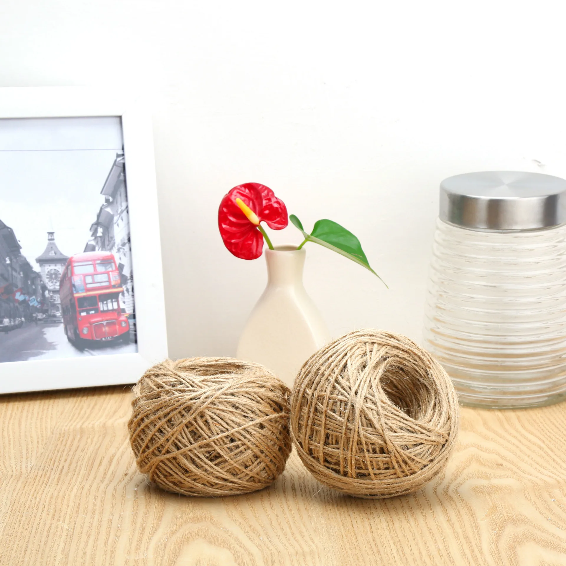 100M Natural Burlap Hessian Jute Twine Cord Hemp Rope String Gift Packing Strings Christmas Event &amp Party Supplies | Дом и сад