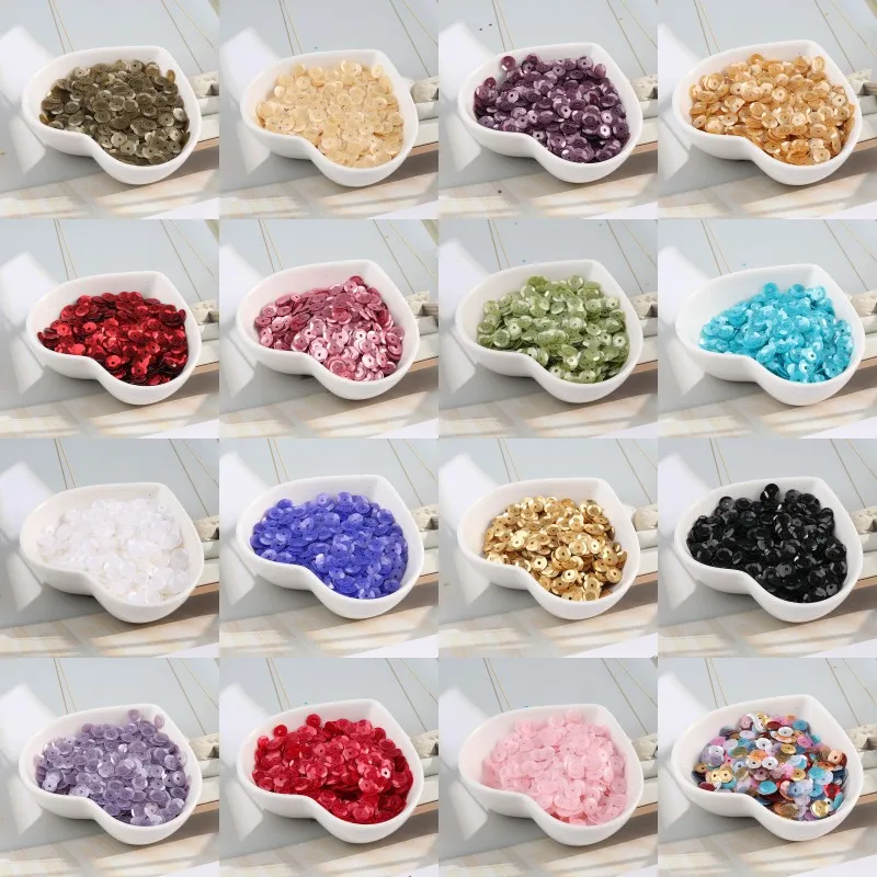 720Pcs/Lot Matte Sequin 6mm PVC Round Cup Sequins Paillettes DIY Sewing Wedding craft Men's shirts Women Garments Accessories | Дом и сад