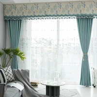 nordic blue green texture hemp blackout curtains in love with tiffany blue curtains for living dining room bedroom