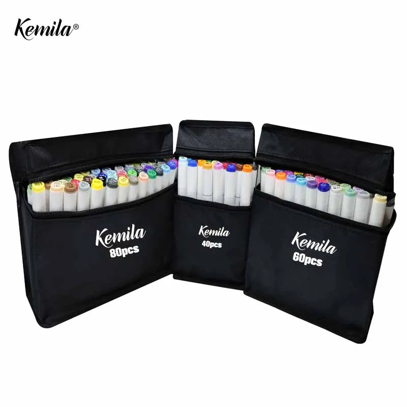 

Маркеры спиртовые, двусторонние, в стиле аниме, 40/60/80 шт., товары для рукоделия