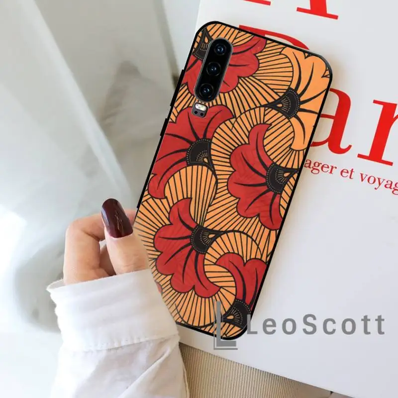 

African style fabric print Phone Case For Huawei P9 P10 P20 P30 Pro Lite smart Mate 10 Lite 20 Y5 Y6 Y7 2018 2019