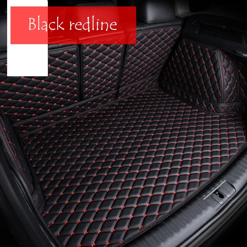 Black with redline Для hyundai Creta ix25 задний коврик для багажника автомобиля прочный коврик для багажника полное покрытие защитная накладка для стайлинга автомобиля - Цвет: Black with redline
