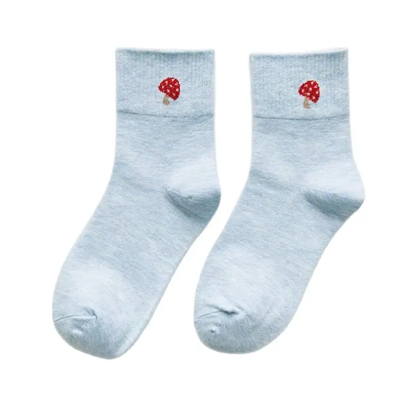 

Cute Fruit Vegetable Pattern Harajuku Woman Cotton Socks Kawaii Apple Strawberry Watermelon Crew Socks For Ladies Girl Sokken